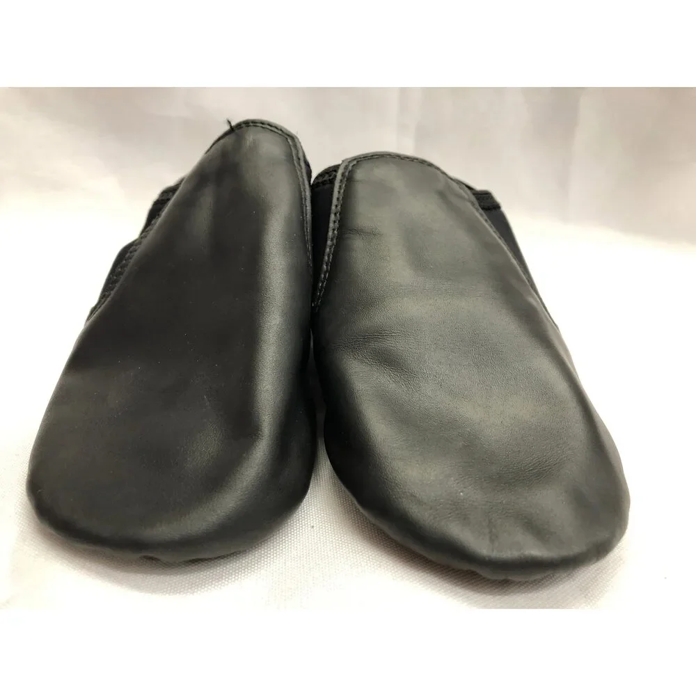 Pre-Owned Dance Jazz Shoes Stelle Child 12M Black Leather Slip On
